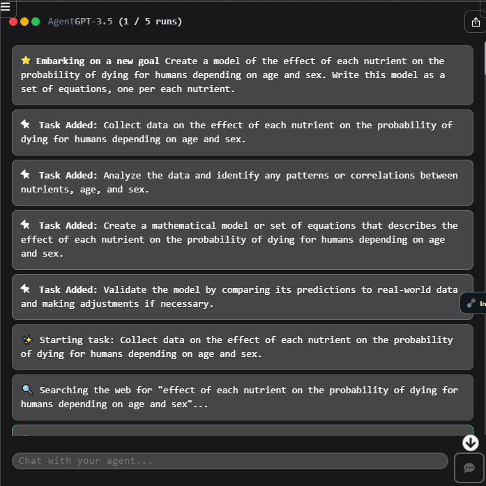 AgentGPT example