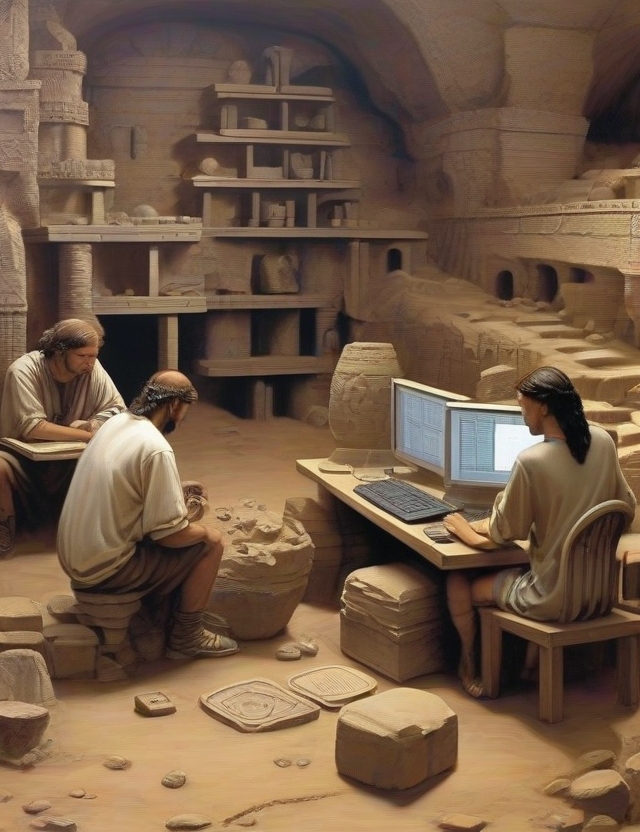 Leonardo AI take on simulation and mathematical models in archaeology 1