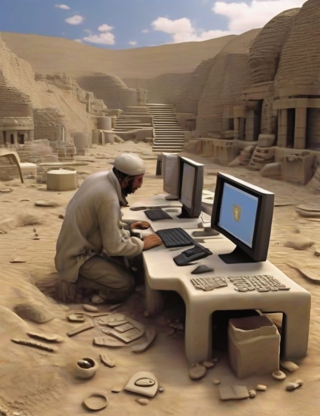 Leonardo AI take on simulation in archaeology 1